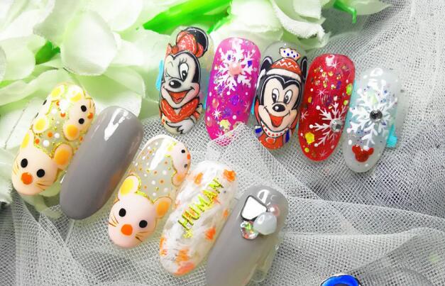 麗竹美甲學(xué)?！笆蟆毕抵黝}作品