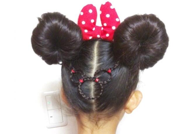 “米奇”迪士尼編發(fā)造型，南寧網(wǎng)紅美發(fā)學校分享