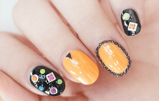 南寧美甲學(xué)校：夏季復(fù)古橘美甲教程