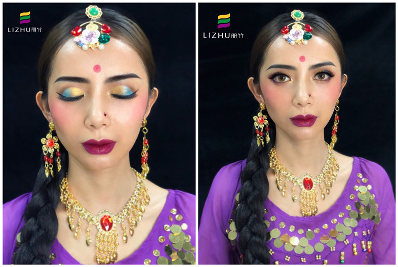 廣西化妝學(xué)校：妖嬈典雅印度妝容