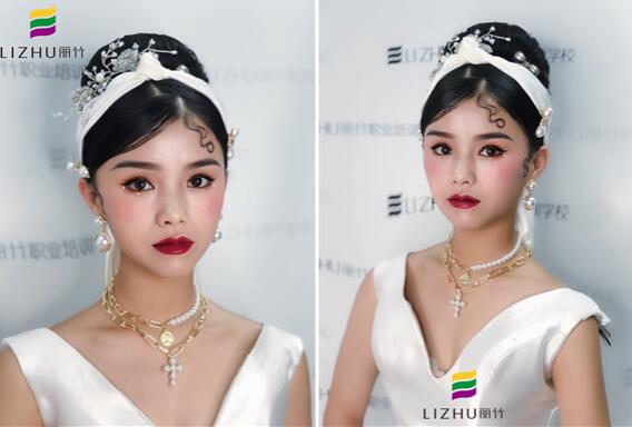 麗竹課堂彩妝作品：優(yōu)雅復古風