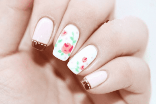 田園玫瑰花美甲教程，和南寧美甲培訓(xùn)班一起學(xué)
