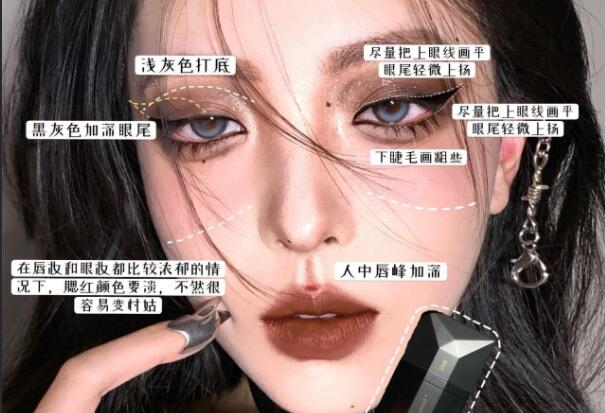 惡女反叛黑巧煙熏妝容，和廣西南寧彩妝學(xué)校學(xué)習(xí)吧