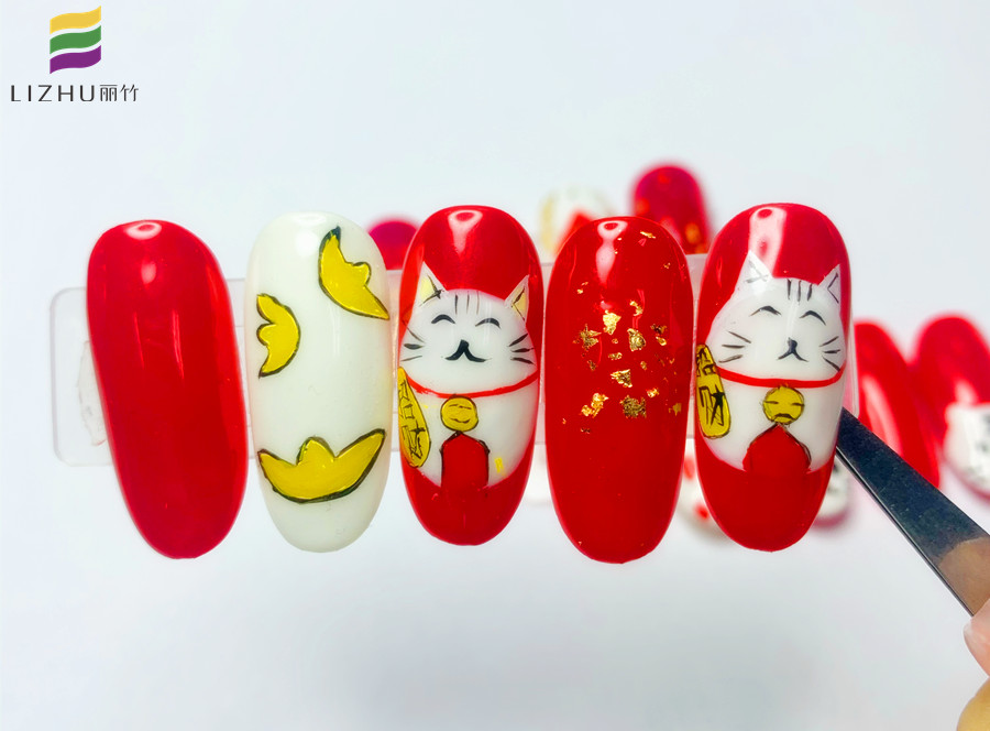 新年美甲，南寧專業(yè)美甲學(xué)校作品