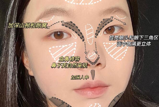 不同臉型修容教程，廣西彩妝師學(xué)習(xí)分享