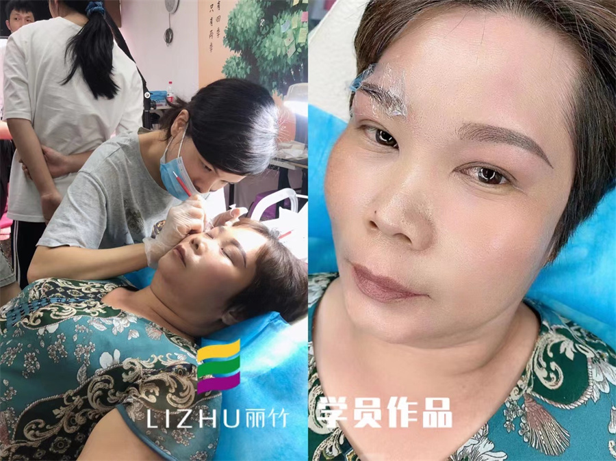 野生線條眉欣賞，南寧紋繡培訓(xùn)學(xué)校學(xué)員作品