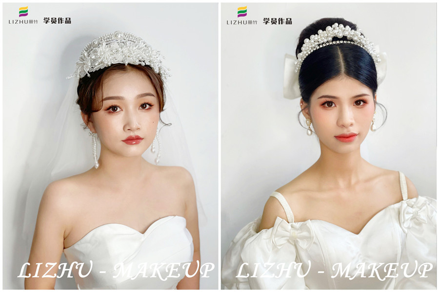 時(shí)尚新娘系列圖片，廣西南寧化妝學(xué)校新娘妝作品