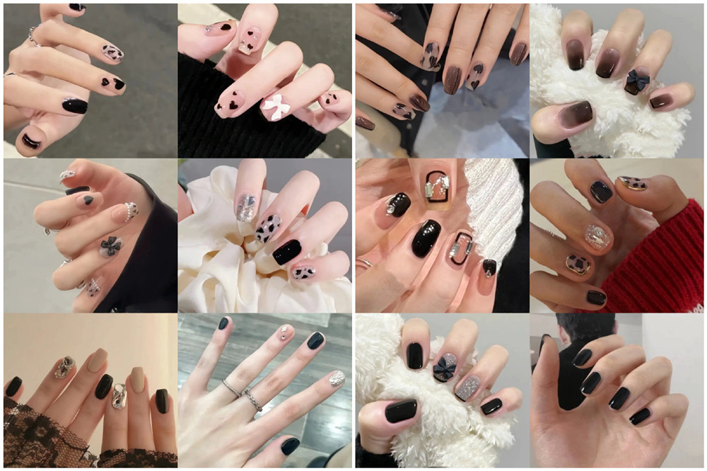 酷顯白黑色美甲，廣西培訓(xùn)美甲師分享