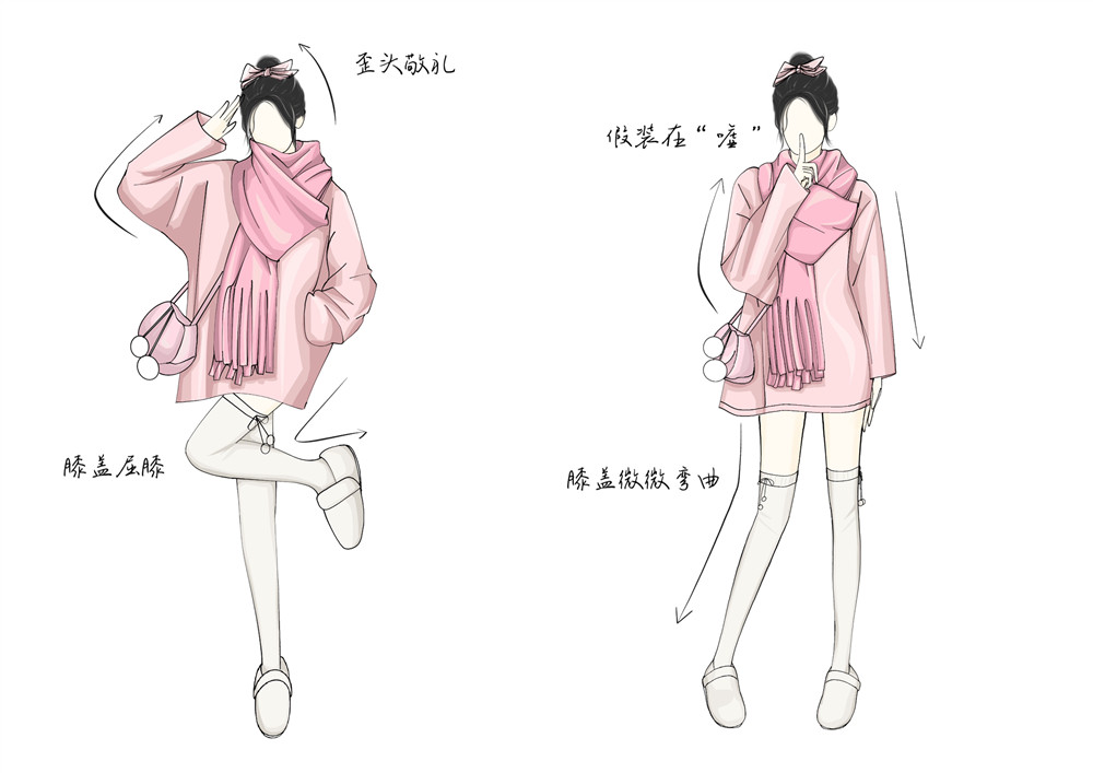 甜妹戶外拍照姿勢(shì)，廣西省彩妝造型培訓(xùn)教你