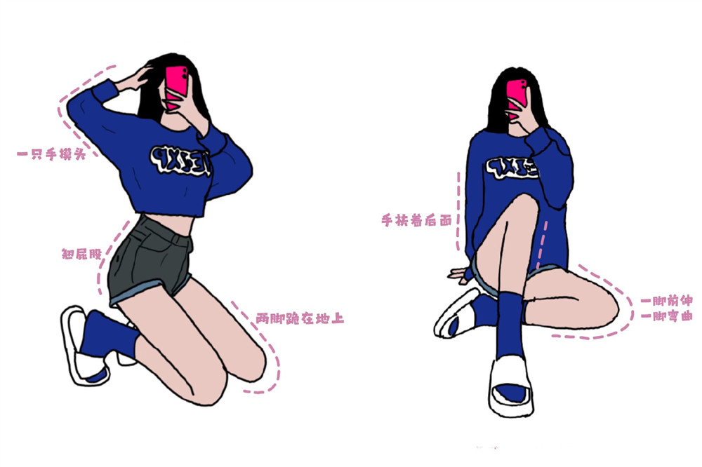 辣妹拍照姿勢(shì)---廣西彩妝造型拍照課程內(nèi)容