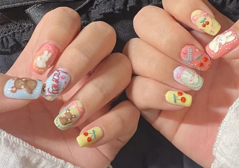 法式櫻桃美甲，南寧美甲進(jìn)修造型培訓(xùn)