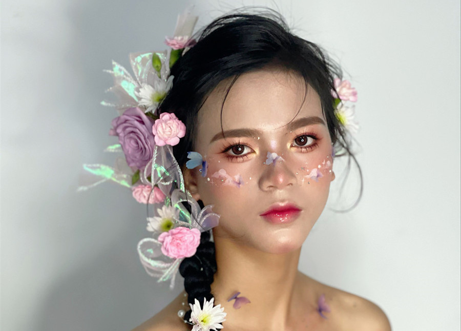 哈尼族造型，廣西影樓彩妝培訓作品欣賞