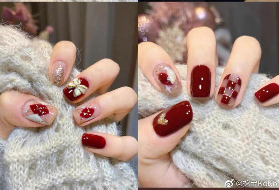 紅色美甲推薦，廣西學(xué)美甲手藝