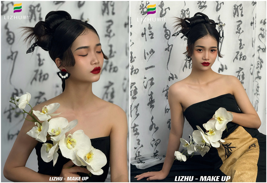 新中式國風(fēng)造型，南寧人物寫真化妝學(xué)校作品
