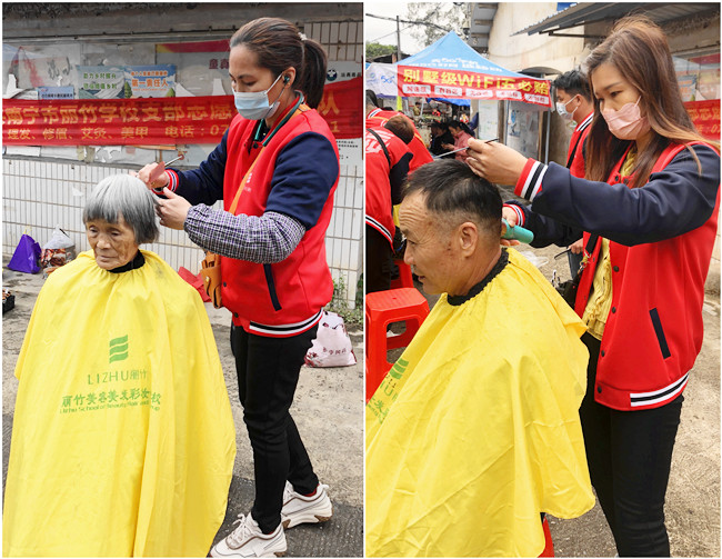 不懼寒冷！南寧美發(fā)職業(yè)技術(shù)學(xué)校志愿者進行外出實踐