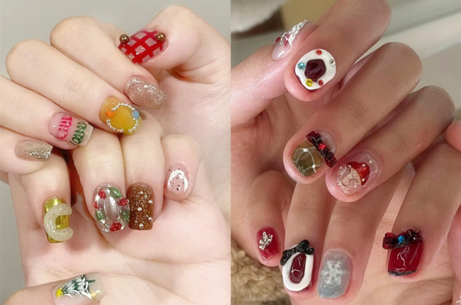 網(wǎng)紅圣誕美甲圖片，南寧美甲師傾情推薦