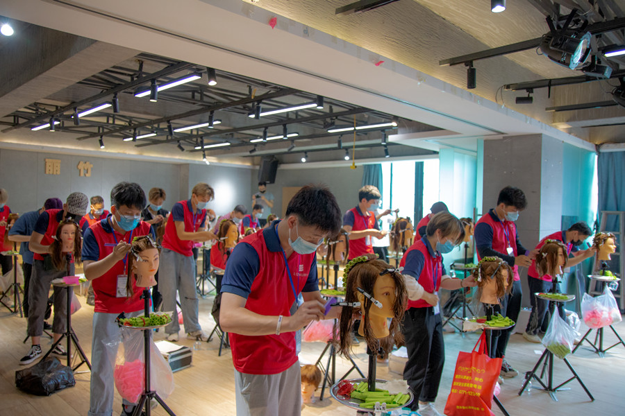 局部燙發(fā)杠排列法，南寧燙發(fā)染發(fā)課程概述