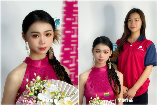 新中式晨袍造型，廣西學(xué)化妝高彩培訓(xùn)作品