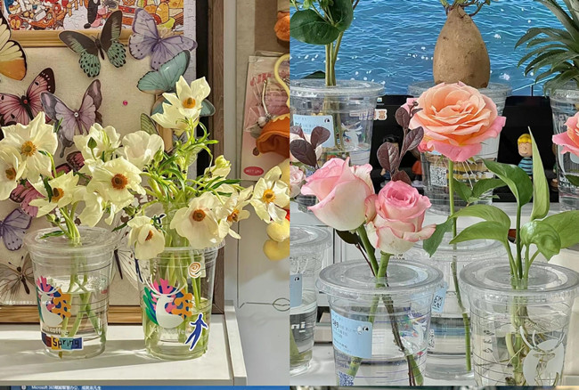 美麗杯子花束，廣西插花造型學(xué)校培訓(xùn)