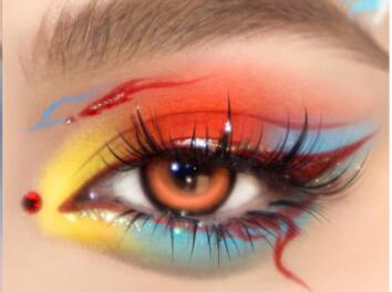 春夏彩色眼妝，南寧彩妝培訓(xùn)眼妝