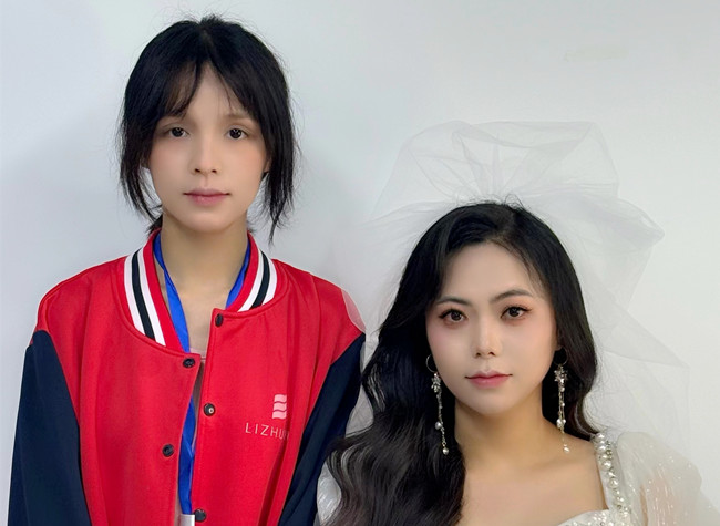 白紗韓式披發(fā)新娘，廣西培訓美妝師作品