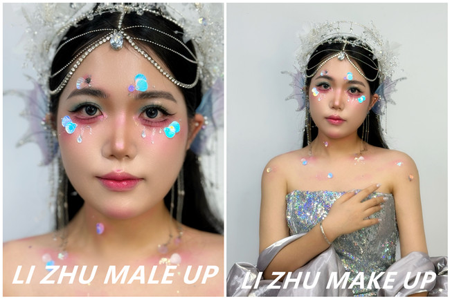 人魚精靈公主造型，南寧人物化妝培訓(xùn)