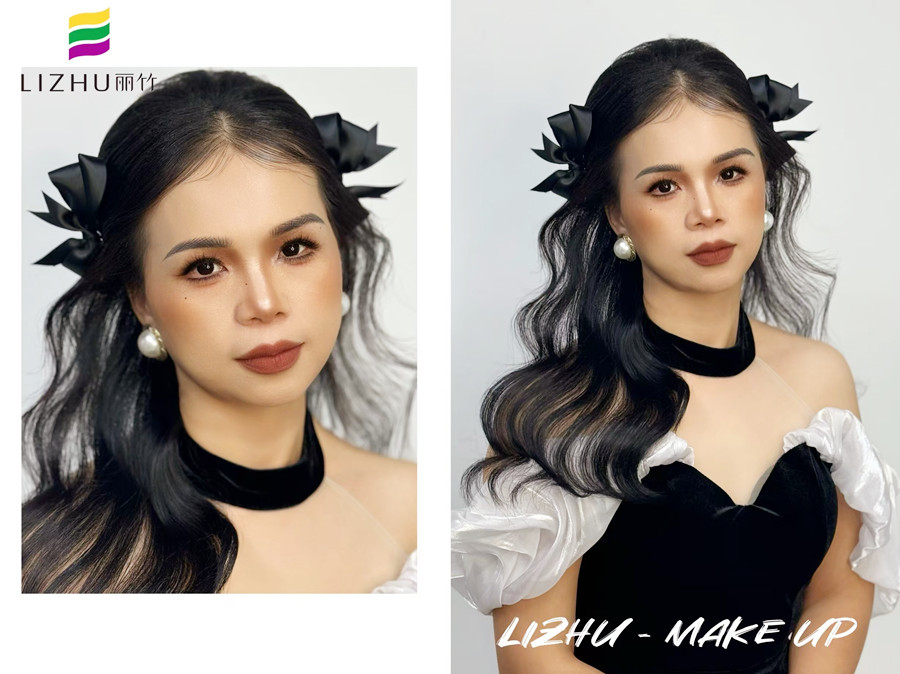 甜美輕泰造型，廣西造型寫真化妝課程作品