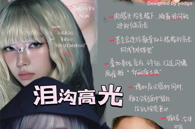 韓國(guó)蕞流行的高光打法教程，廣西彩妝美妝師分享