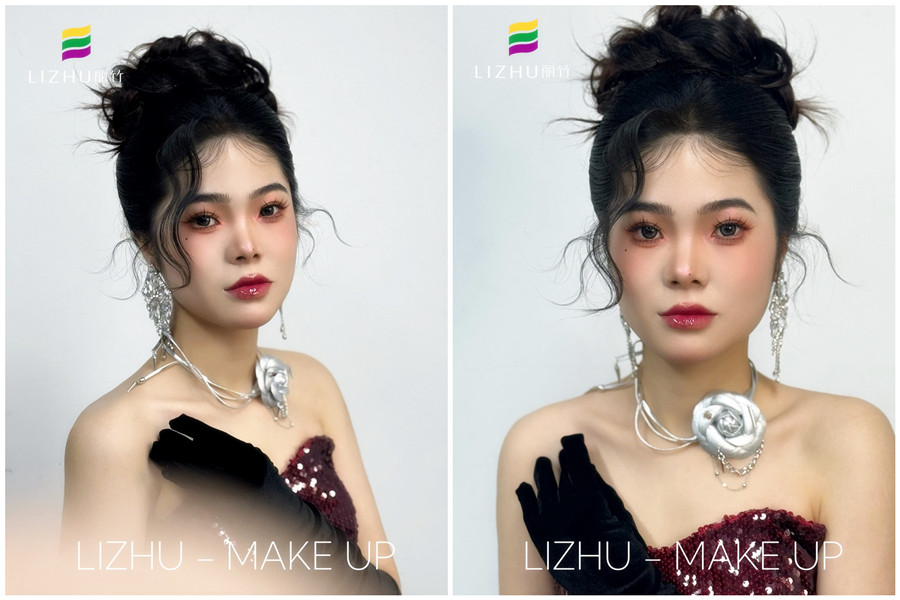  千金禮服造型，廣西學(xué)彩妝造型影樓作品