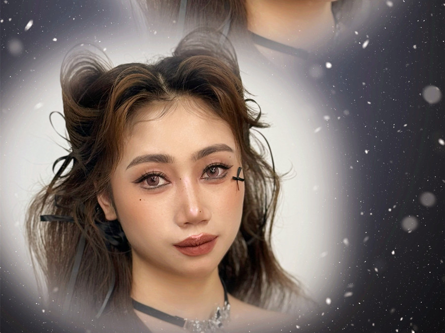 復(fù)古貓耳造型，廣西彩妝培訓(xùn)推薦