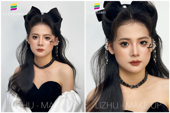 復古貓耳造型，南寧化妝培訓中心課堂作品