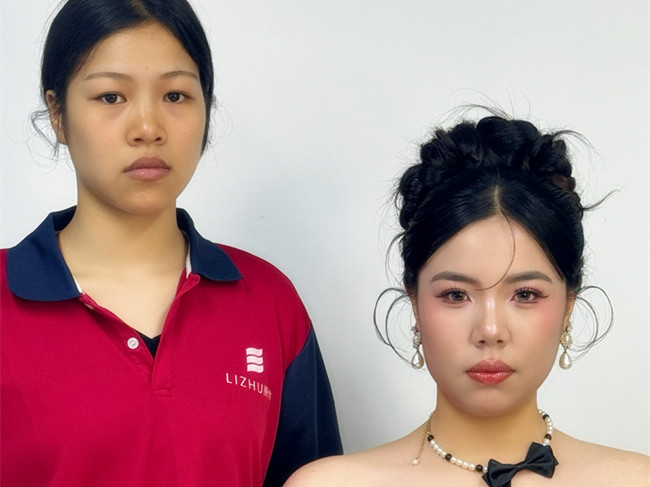 千金禮服造型，廣西美妝彩妝訓(xùn)練學(xué)員畢業(yè)作品