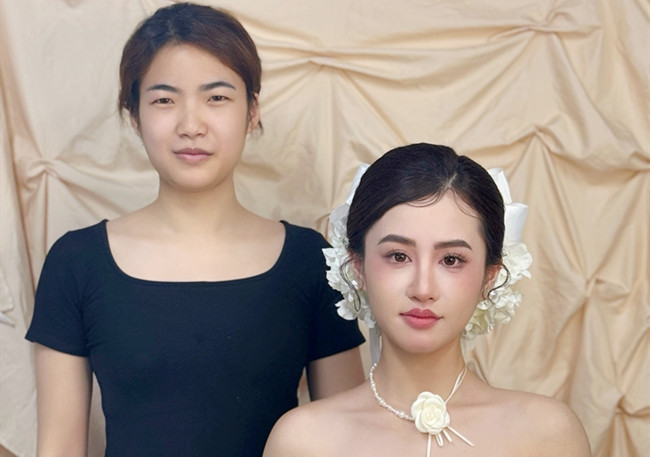 韓式新娘造型，廣西美妝造型訓練作品