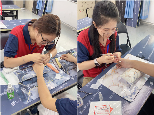 南寧美甲基礎(chǔ)班美甲修手考核，全員通過(guò)