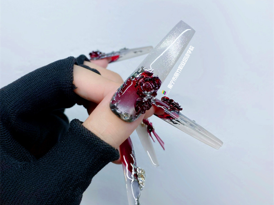 哥特風創(chuàng)意美甲，南寧美甲創(chuàng)業(yè)作品