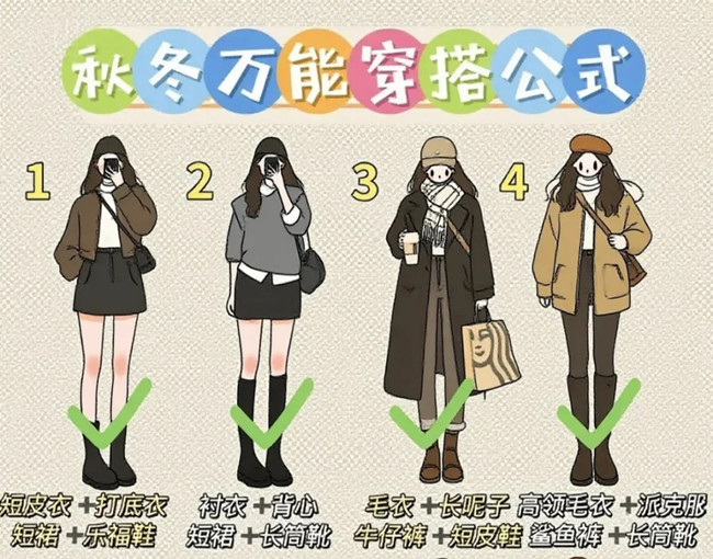 秋冬通用穿搭技巧，廣西化妝形象設計學校分享