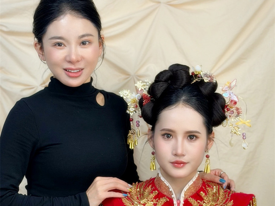 婚禮秀禾造型，南寧彩妝學(xué)校前十學(xué)員作品