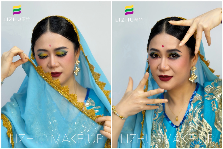 異域風(fēng)情印度妝，南寧彩妝形象造型學(xué)校作品