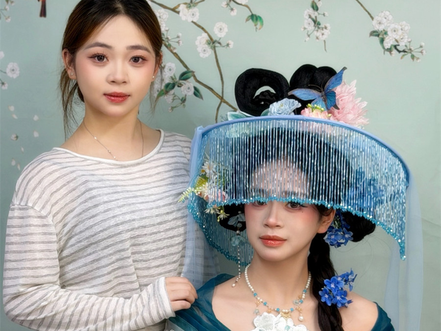 帷帽花神造型，南寧彩妝造型學(xué)校作品