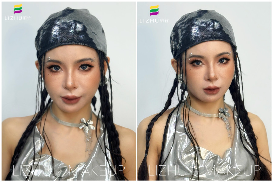 亞裔純野妝，南寧學(xué)化妝高彩培訓(xùn)作品